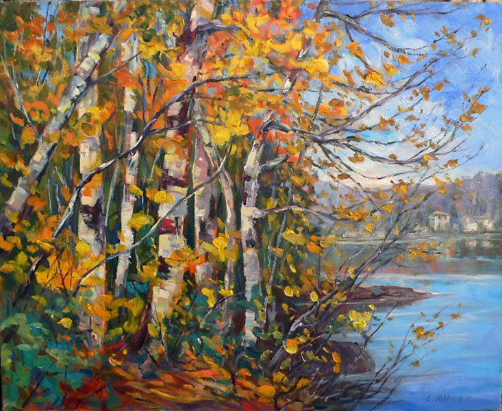 Birches at Hall's Lake by Lucy Manley