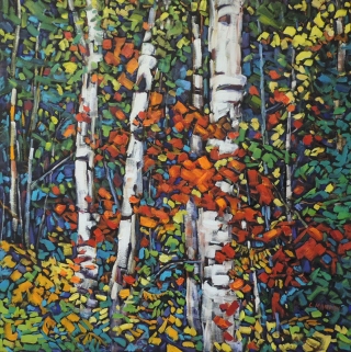 Birches & Maple Maze by Lucy Manley