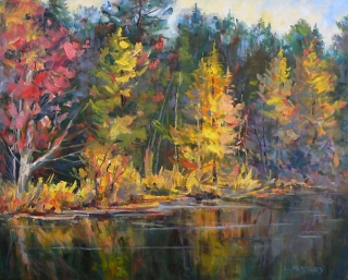 Morning Glow on Cache Lake by Lucy Manley