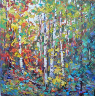 Birch Mosaic by Lucy Manley