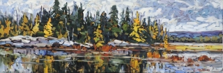 Gray Day Tamaracks by Lucy Manley