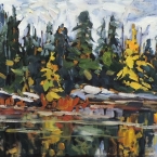 Gray Day Tamaracks by Lucy Manley