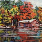Boat Houses on the Magnetawan by Lucy Manley