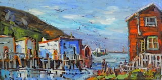 Coming into Harbour, Petty Harbour by lucy Manley