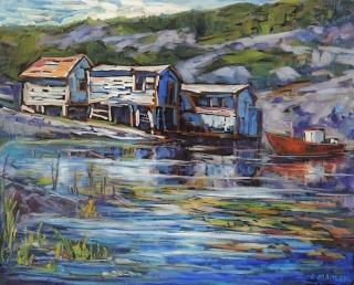 Fish Huts, Champney West by Lucy Manley