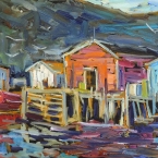 Docked – End of Day, Petty Harbour by lucy Manley