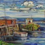 At Anchor, Petty Harbour by Lucy Manley