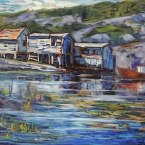 Fish Huts, Champney West by Lucy Manley