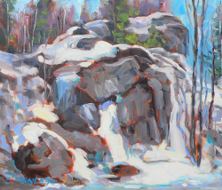 Grey Rock Face by Lucy Manley - SOLD