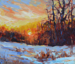 January Sunset #2 by Lucy Manley - SOLD