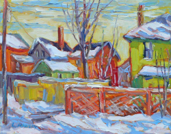 Park Street Fences #2 by Lucy Manley - SOLD