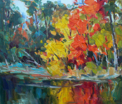 Red & Yellow #4 by Lucy Manley - SOLD