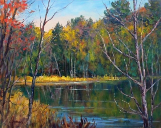 Quiet Waters Oil by Lucy Manley