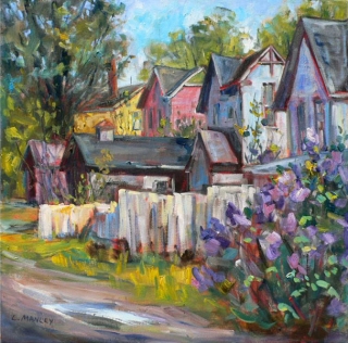 Blue, Pink, Yellow in Bloom - Darlington by Lucy Manley