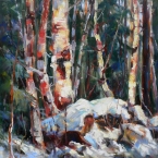 Birch Clump by Lucy Manley
